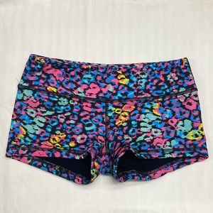 FLEO cheetah gym shorts for running, CrossFit, weightlifting